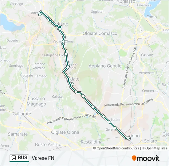 Percorso linea  BUS