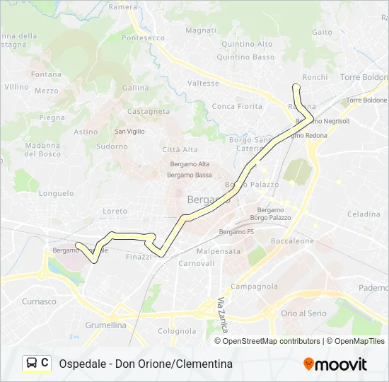 C Bus Line Map