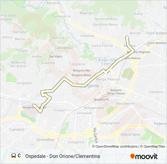 C Bus Line Map