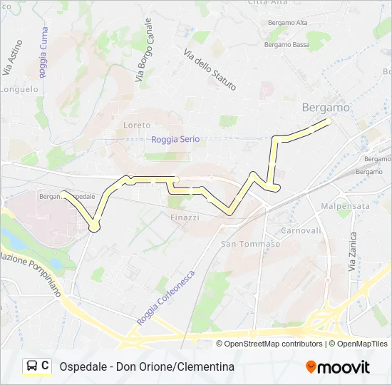 C Bus Line Map