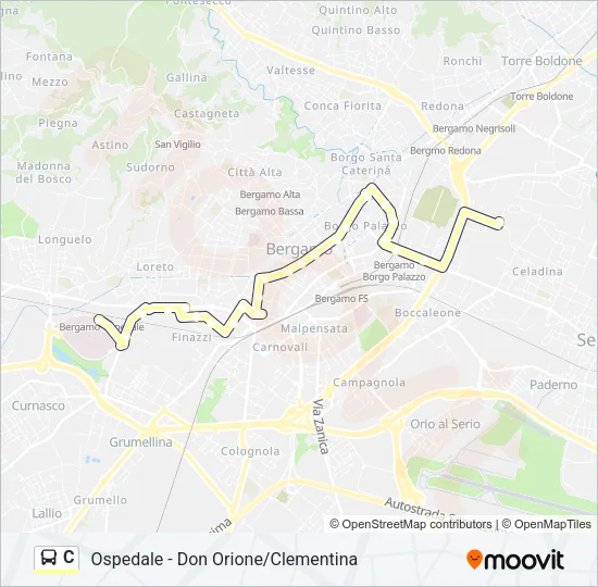C Bus Line Map