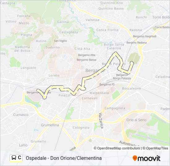 C Bus Line Map