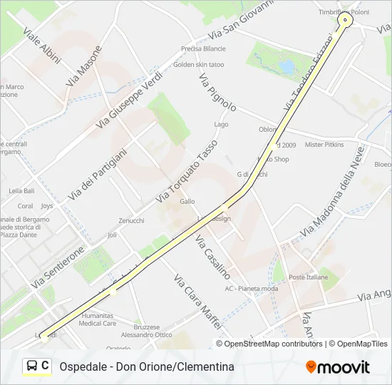 C Bus Line Map