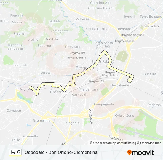 C Bus Line Map