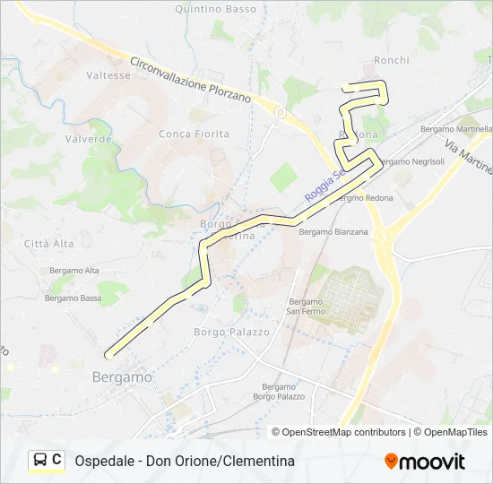 C Bus Line Map