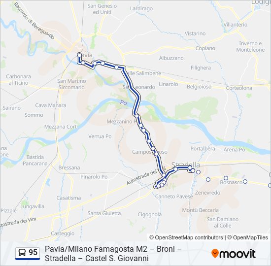 Percorso linea  95