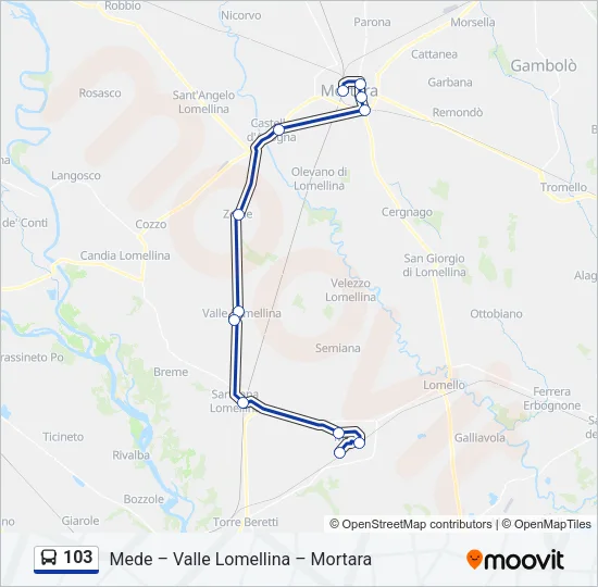 103  Line Map