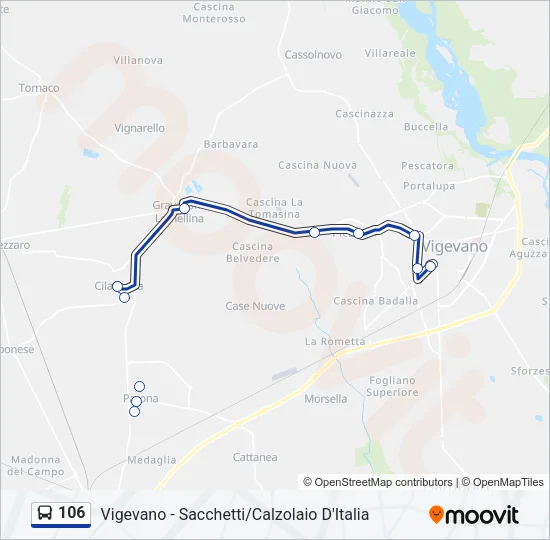106  Line Map