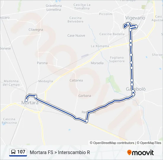 107  Line Map
