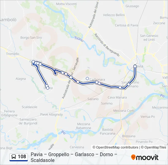 108  Line Map