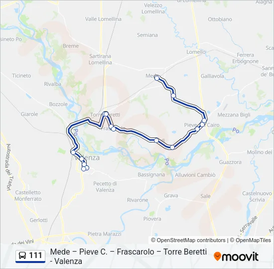 111  Line Map