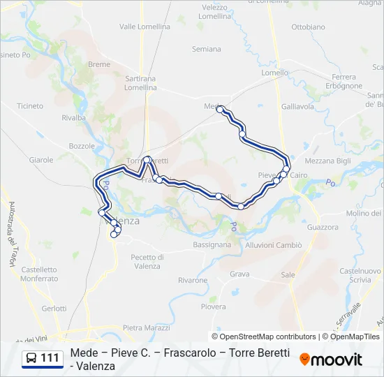 111  Line Map