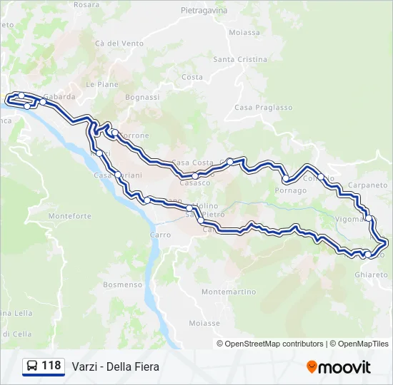 118  Line Map