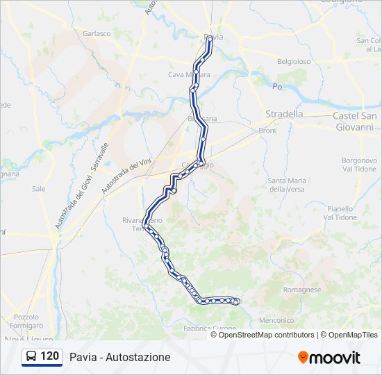 120 bus Line Map