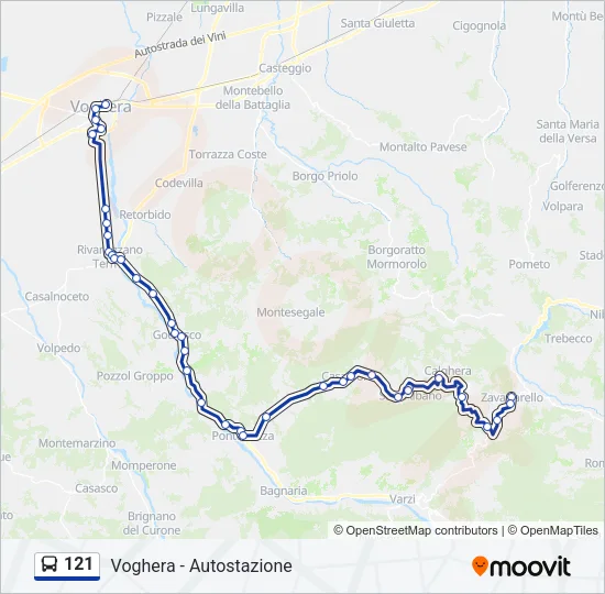 121  Line Map