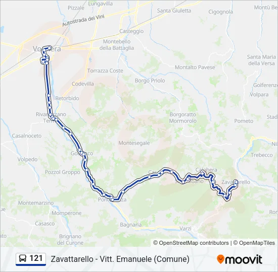 121  Line Map