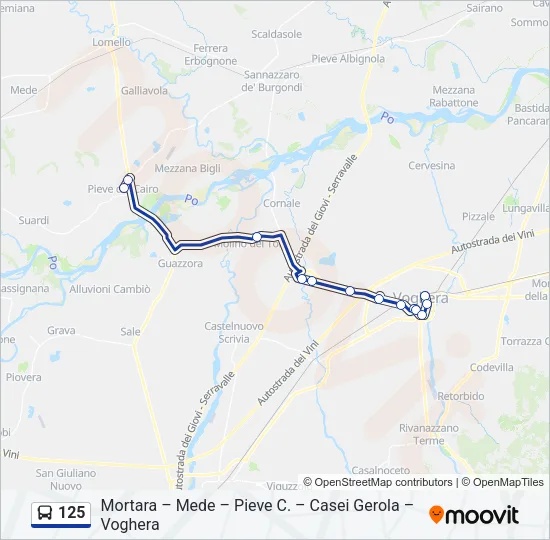 125  Line Map