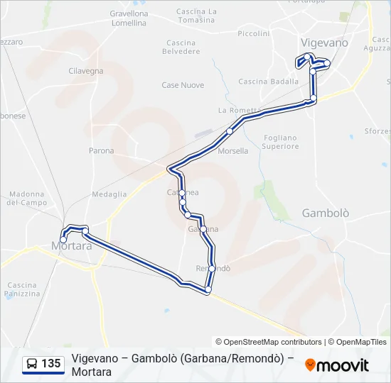 135  Line Map