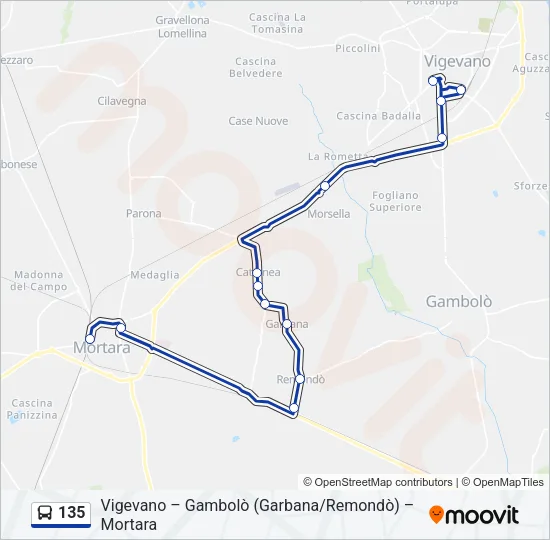 135  Line Map
