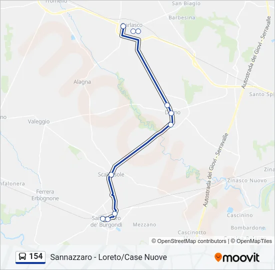 154  Line Map