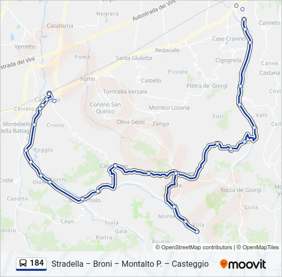 184  Line Map