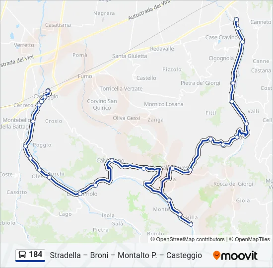 184  Line Map