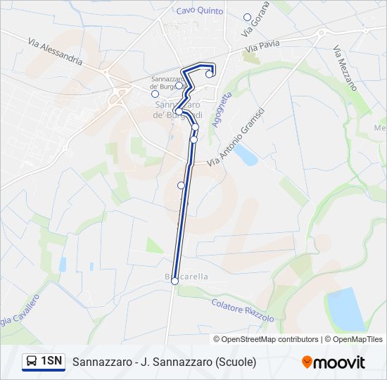 1SN bus Line Map