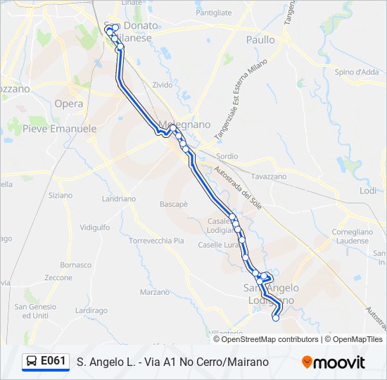 Percorso linea  E061