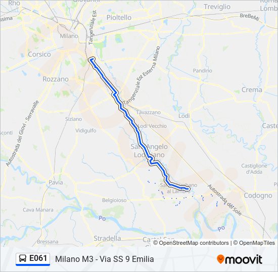 Percorso linea  E061
