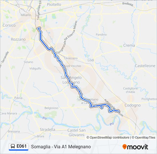 Percorso linea  E061