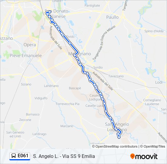 Percorso linea  E061