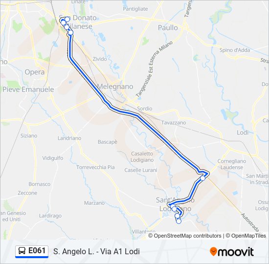 Percorso linea  E061