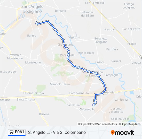 Percorso linea  E061