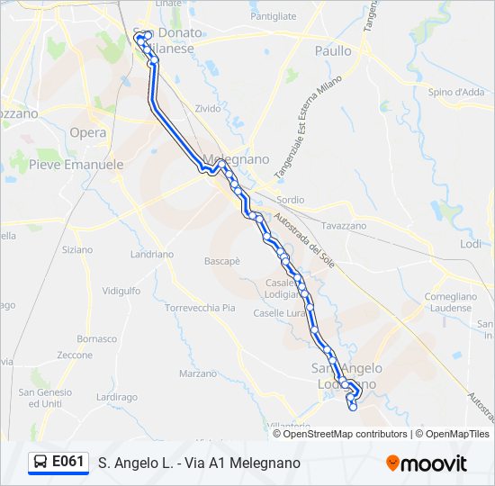 Percorso linea  E061