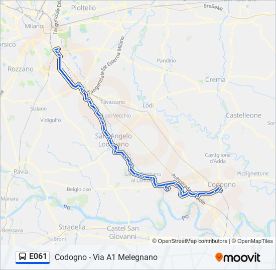 Percorso linea  E061