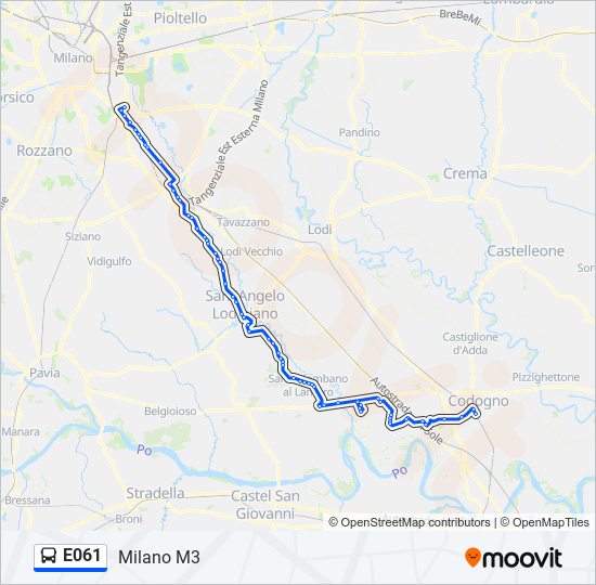 Percorso linea  E061