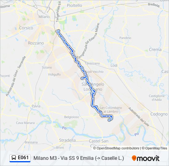 Percorso linea  E061