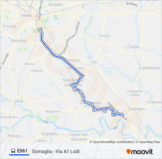 Percorso linea  E061