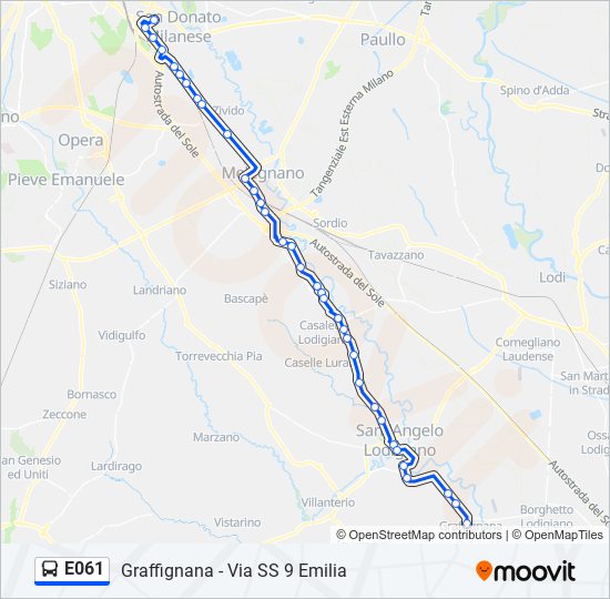 Percorso linea  E061