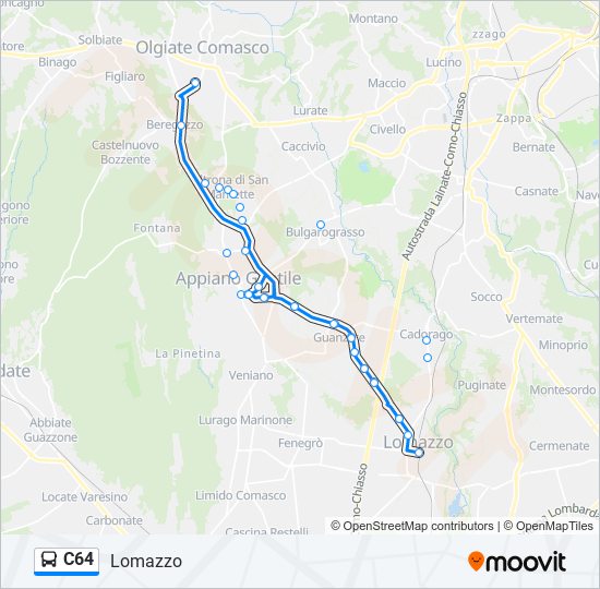 C64 bus Line Map