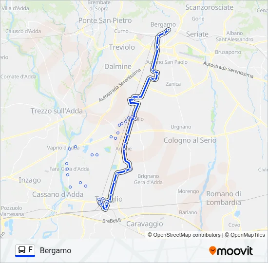 F Bus Line Map