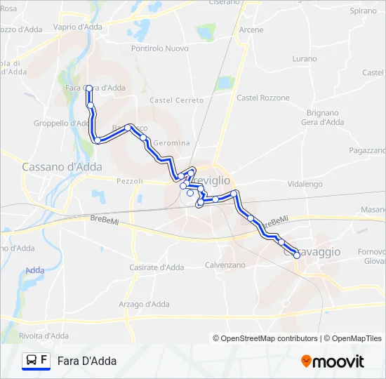 F Bus Line Map