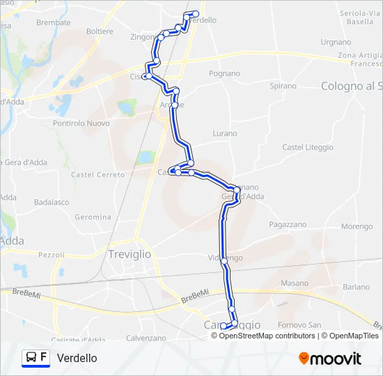 F Bus Line Map