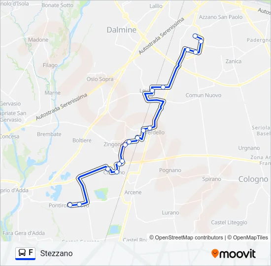 F Bus Line Map
