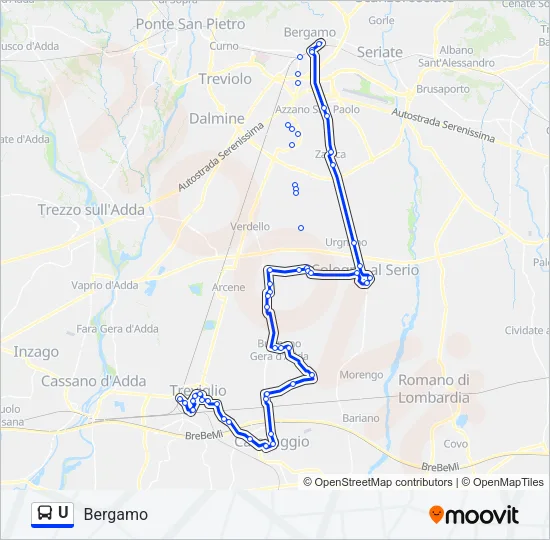 U Bus Line Map