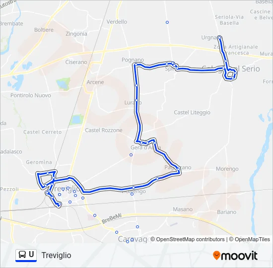U Bus Line Map