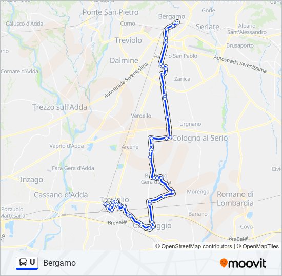 Linea U: Orari, Fermate E Mappe - Bergamo (Aggiornato)