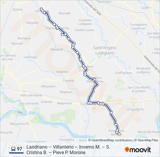 97 bus Line Map