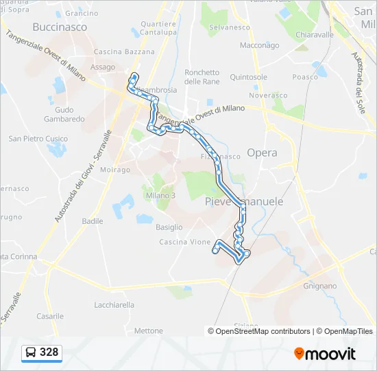 328 Bus Line Map