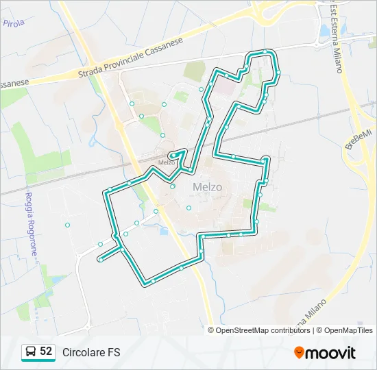 52 Bus Line Map